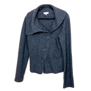 JOSEPH A Gray boiled wool button down jacket